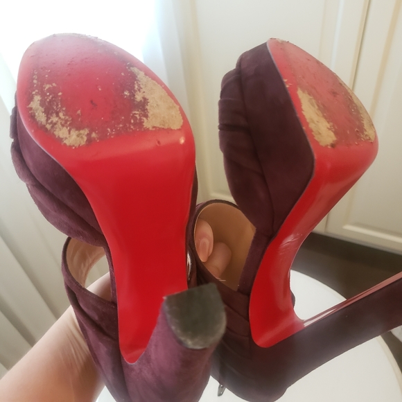 ❤️❤️ SOLD ❤️❤ Christian Louboutin Applique 140 Veau Plump Velour - Picture 10 of 11